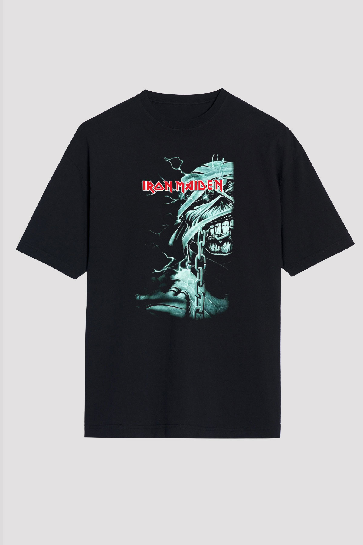 Iron Maiden Siyah Unisex Oversize Tişört T-Shirt