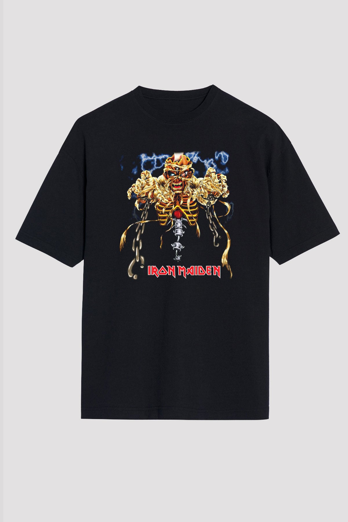 Iron Maiden Siyah Unisex Oversize Tişört T-Shirt
