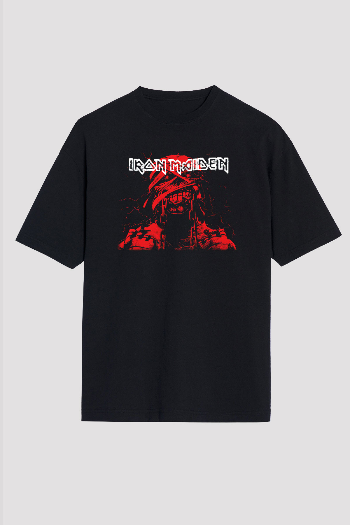 Iron Maiden Siyah Unisex Oversize Tişört T-Shirt