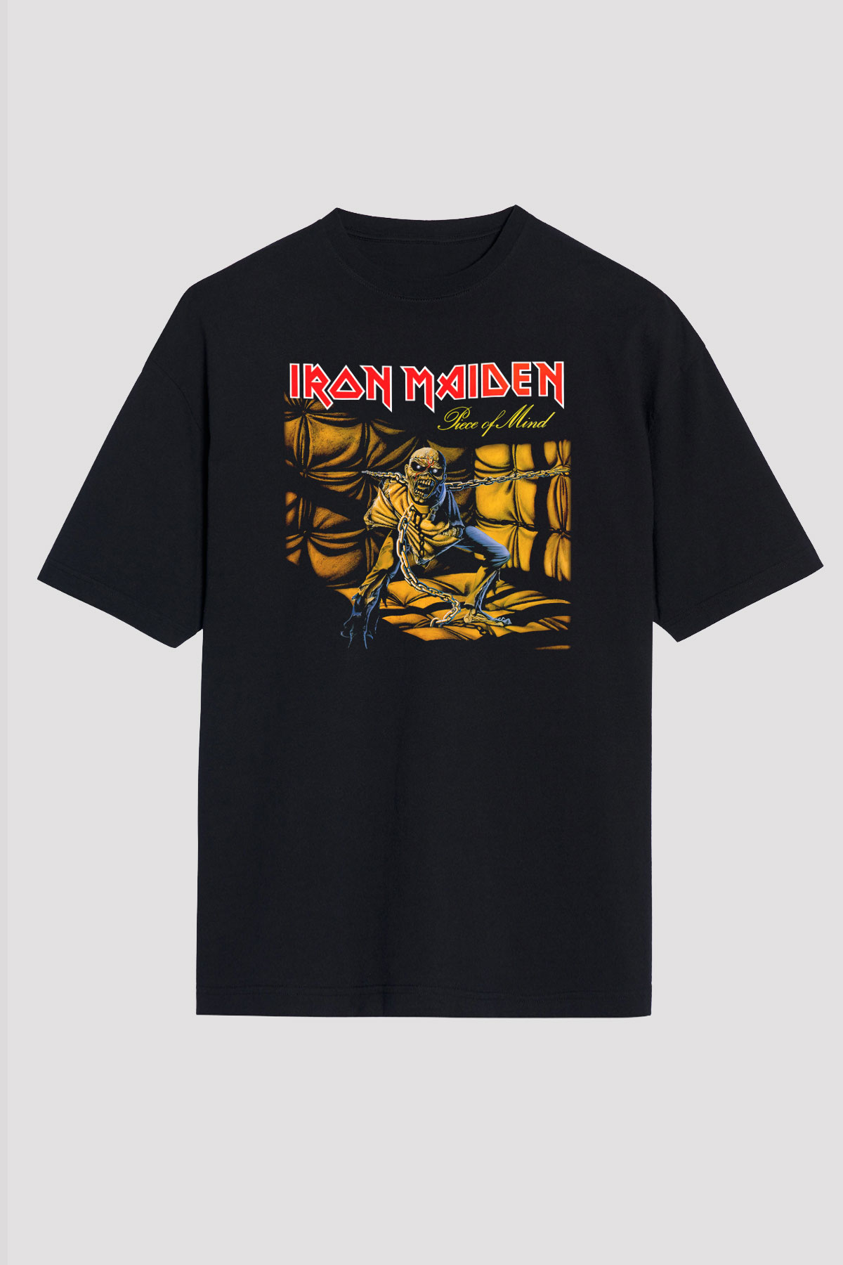 Iron Maiden Siyah Unisex Oversize Tişört T-Shirt
