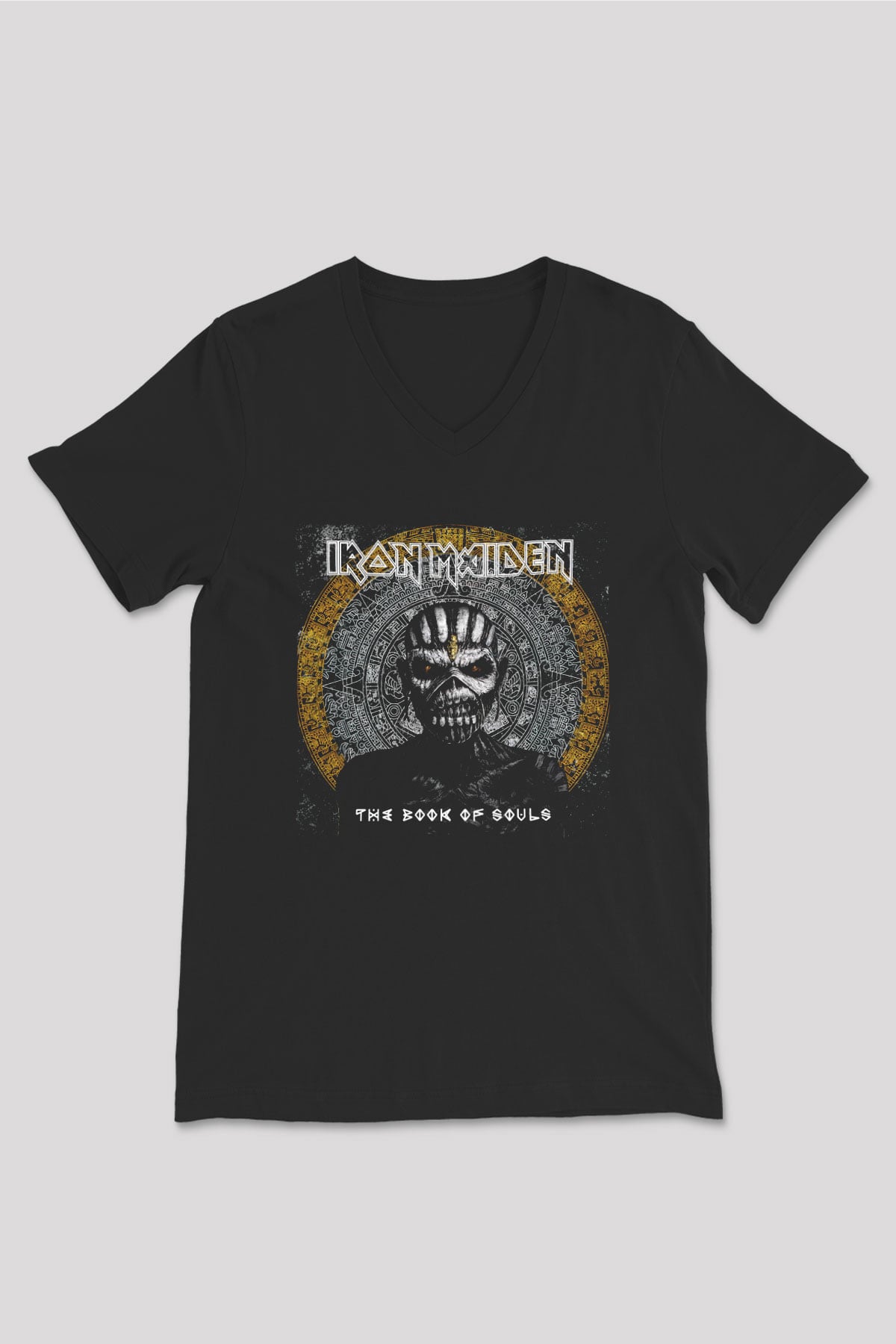 Iron Maiden The Book Of Souls Siyah Unisex V Yaka Tişört T-Shirt