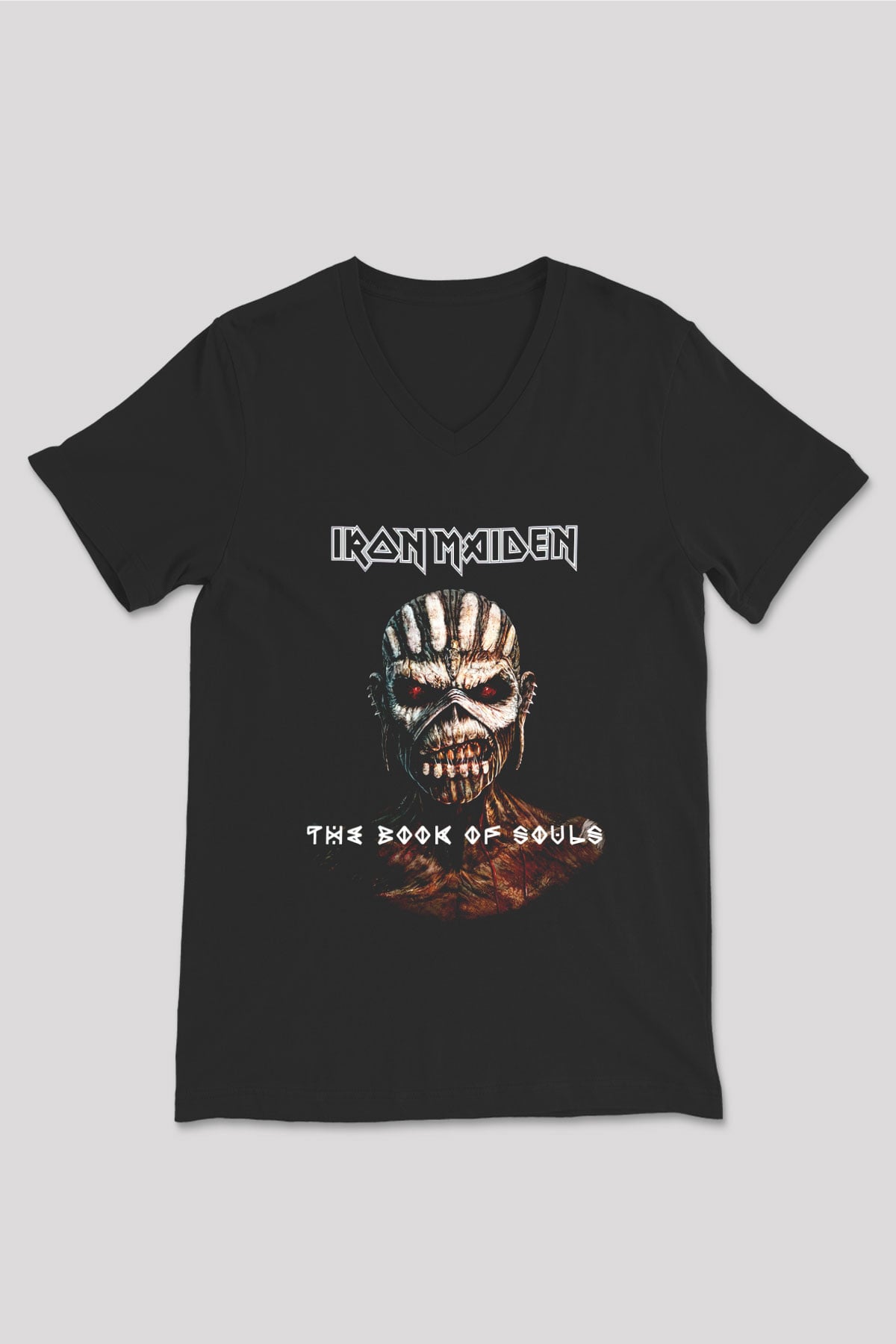 Iron Maiden The Book of Souls Siyah Unisex V Yaka Tişört