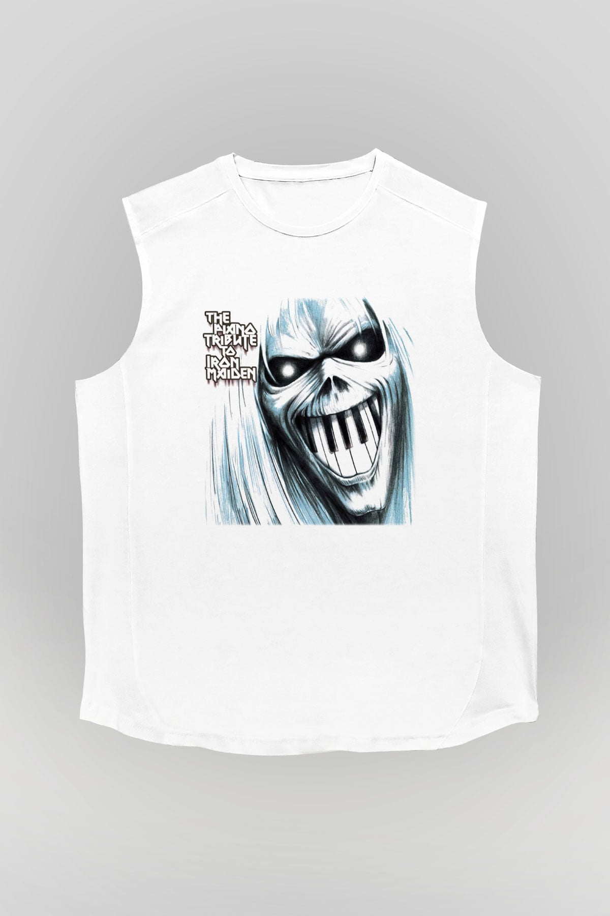 Iron Maiden The Tribute To İron Maiden Beyaz Unisex Kolsuz Tişört