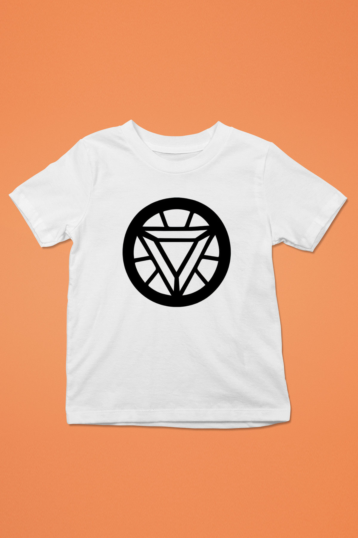 Iron Man Baskılı Beyaz Unisex Çocuk Tişört