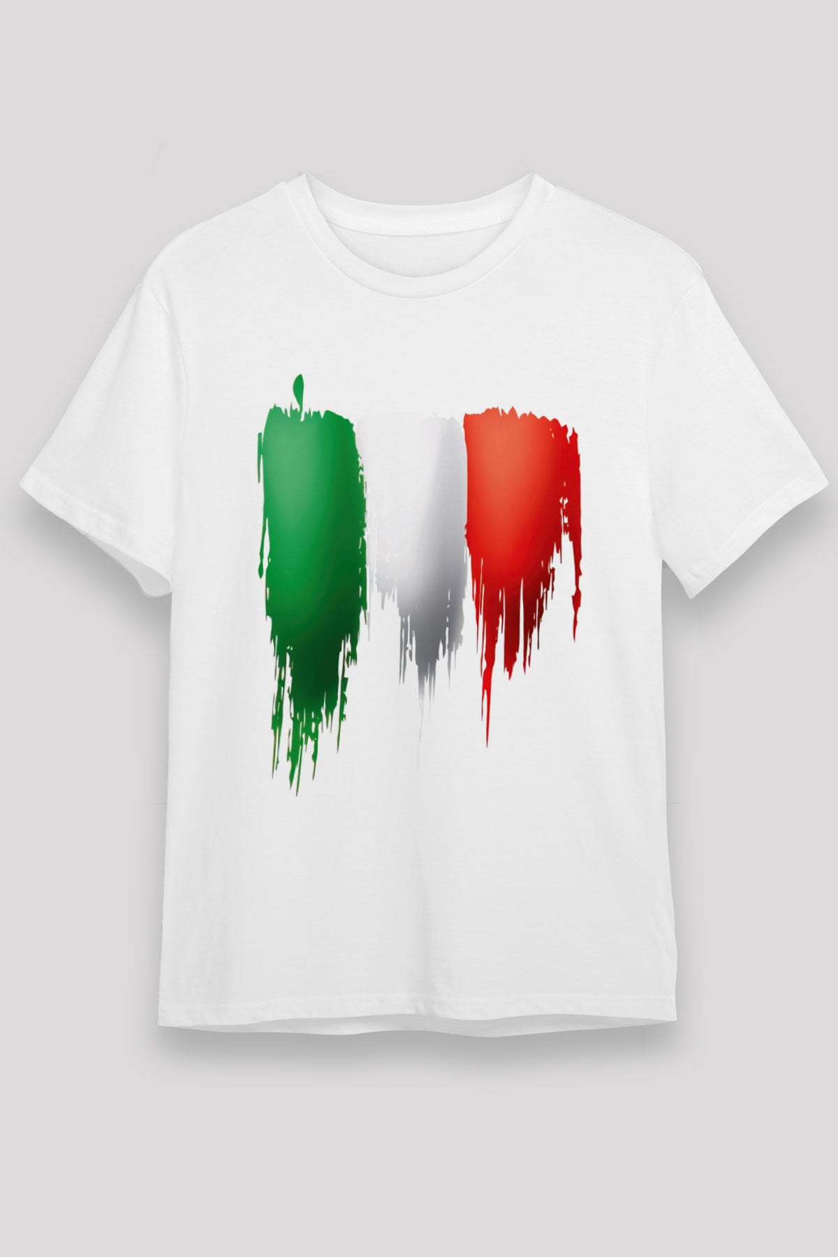 İtalya Beyaz Unisex Tişört T-Shirt - TişörtFabrikası