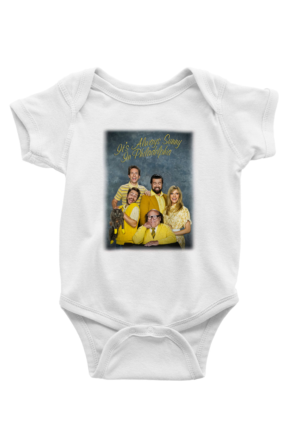 Its Always Sunny in Philadelphia Baskılı Beyaz Unisex Bebek Body - Zıbın