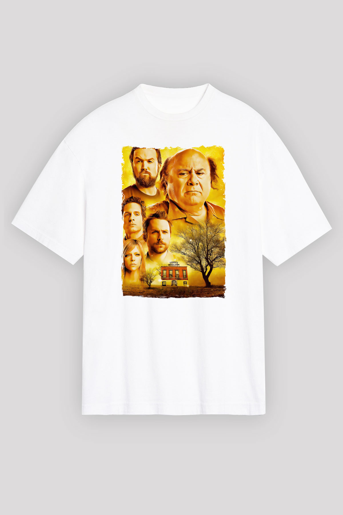 Its Always Sunny in Philadelphia Beyaz Oversize Tişört Oversize T-shirt