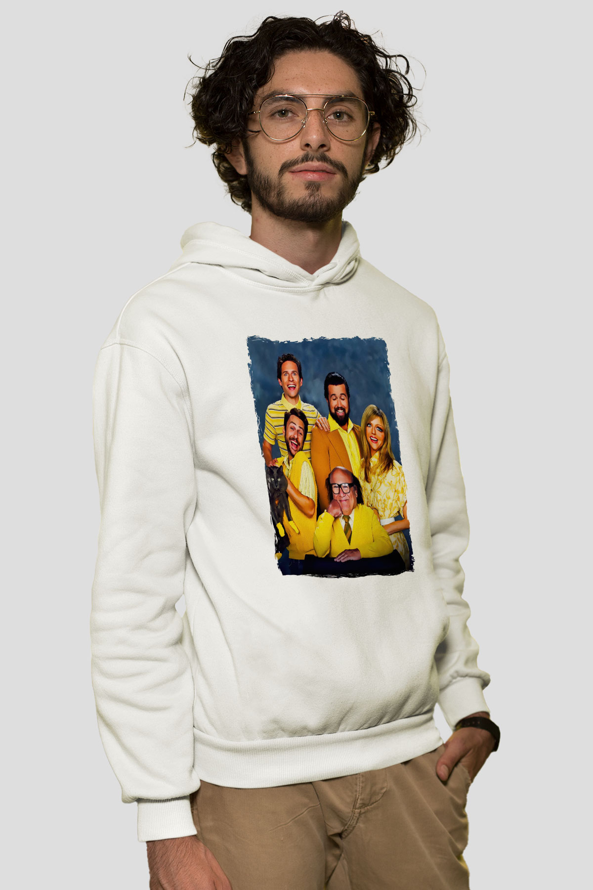 Its Always Sunny in Philadelphia Beyaz Unisex Hoodie