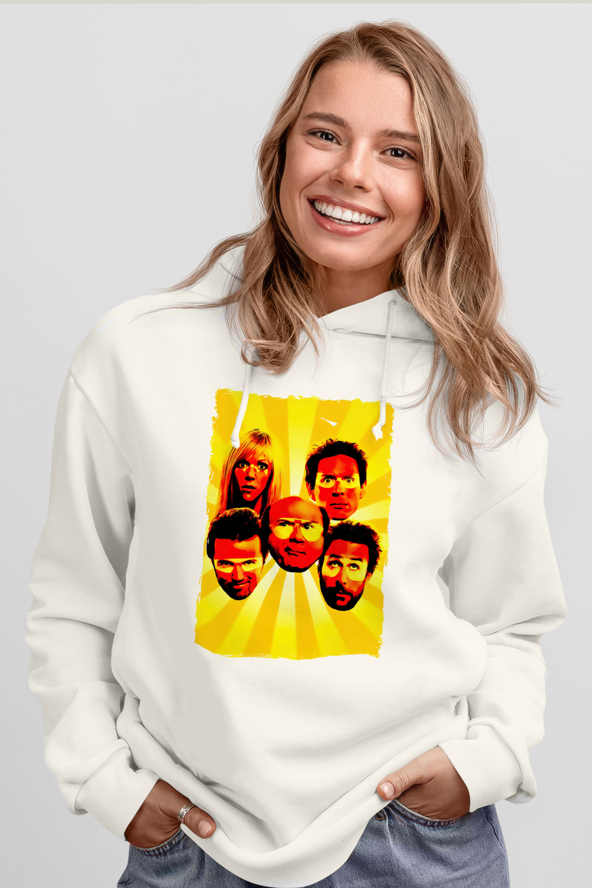 Its Always Sunny in Philadelphia Beyaz Unisex Hoodie