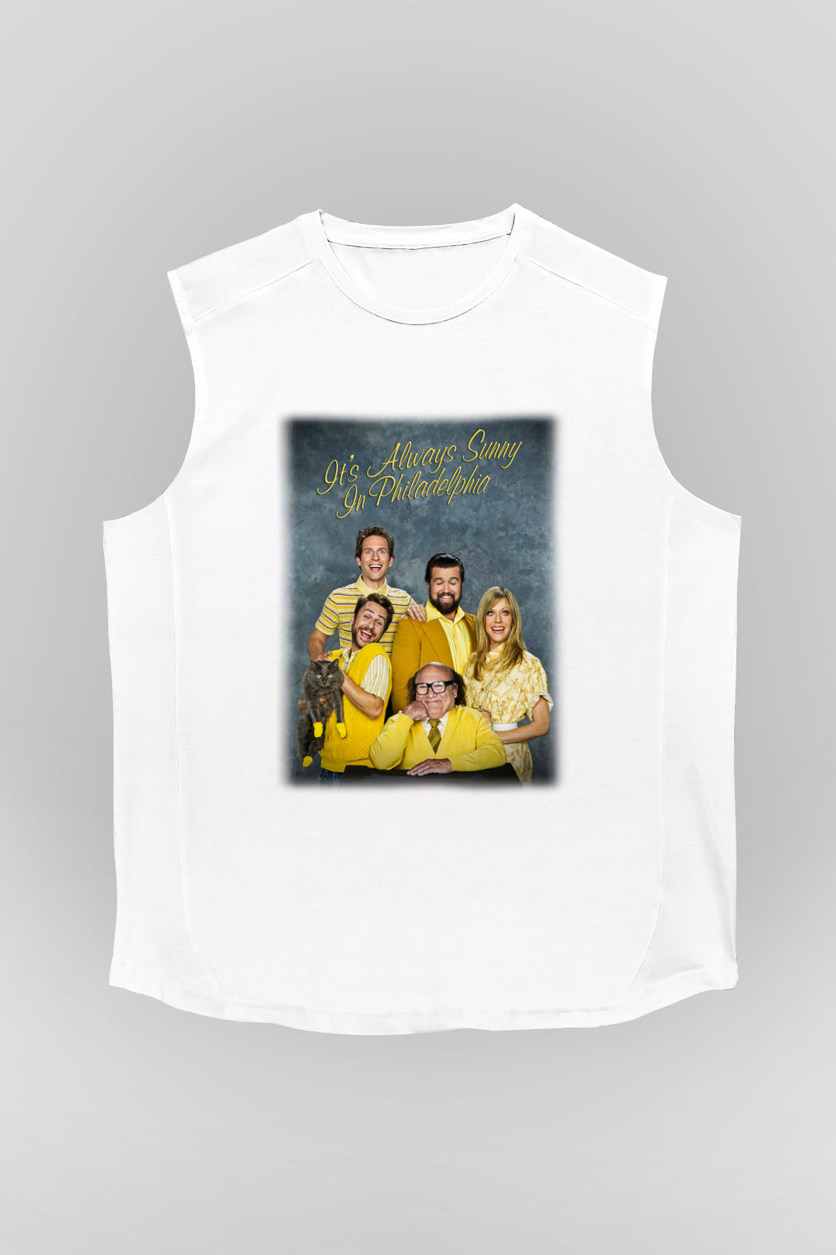 Its Always Sunny in Philadelphia Beyaz Unisex Kolsuz Tişört