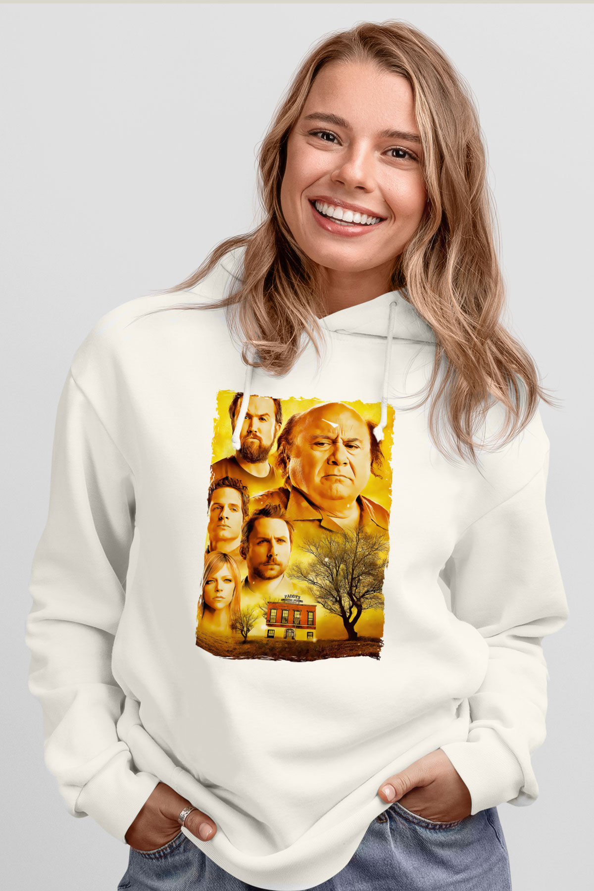 Its Always Sunny in Philadelphia Beyaz Unisex Hoodie