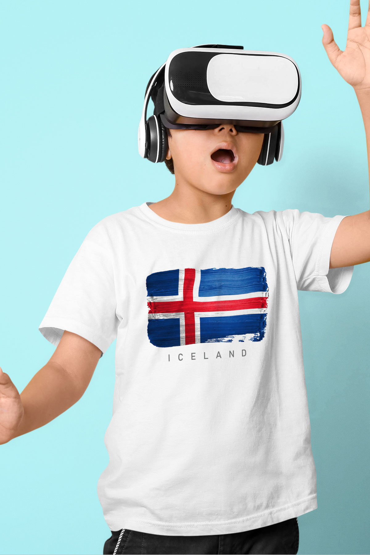 İzlanda Beyaz Unisex Çocuk Tişört