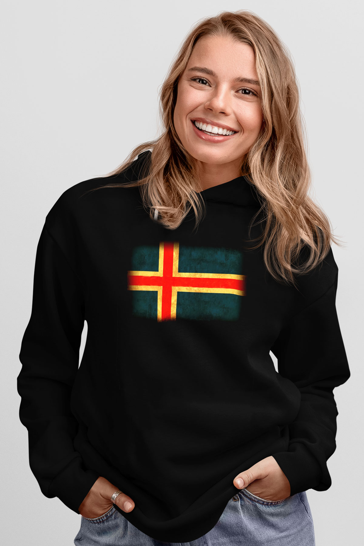 İzlanda Siyah Unisex Hoodie