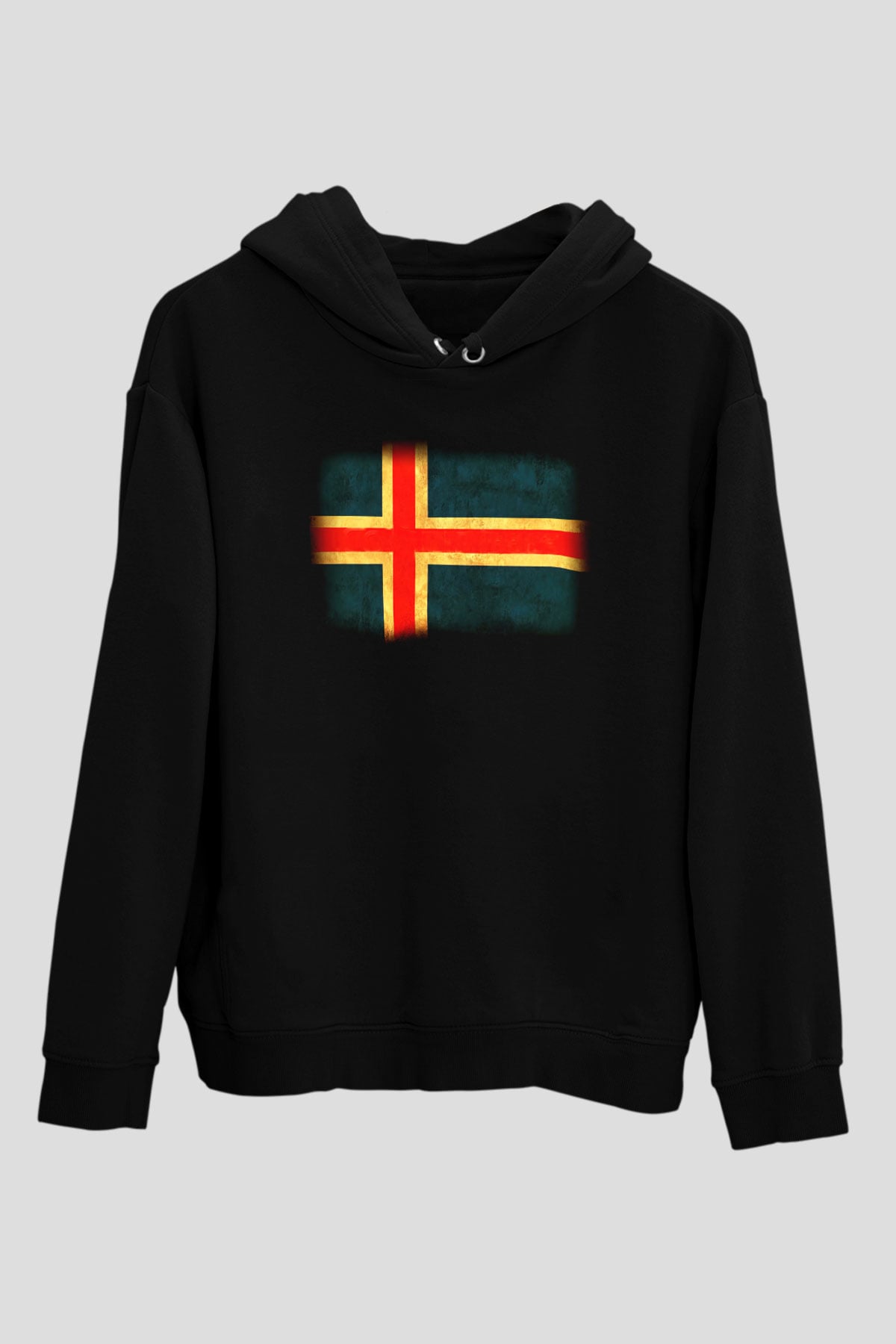 İzlanda Siyah Unisex Hoodie