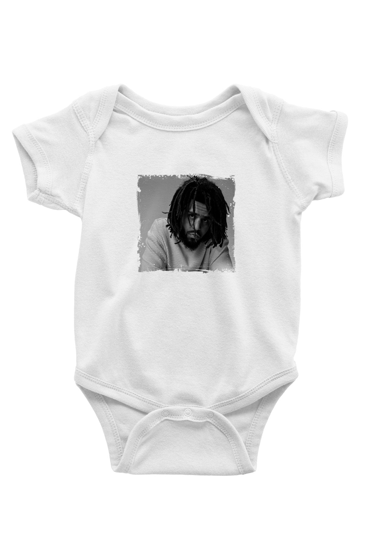 J. Cole Baskılı Unisex Beyaz Bebek Body - Zıbın