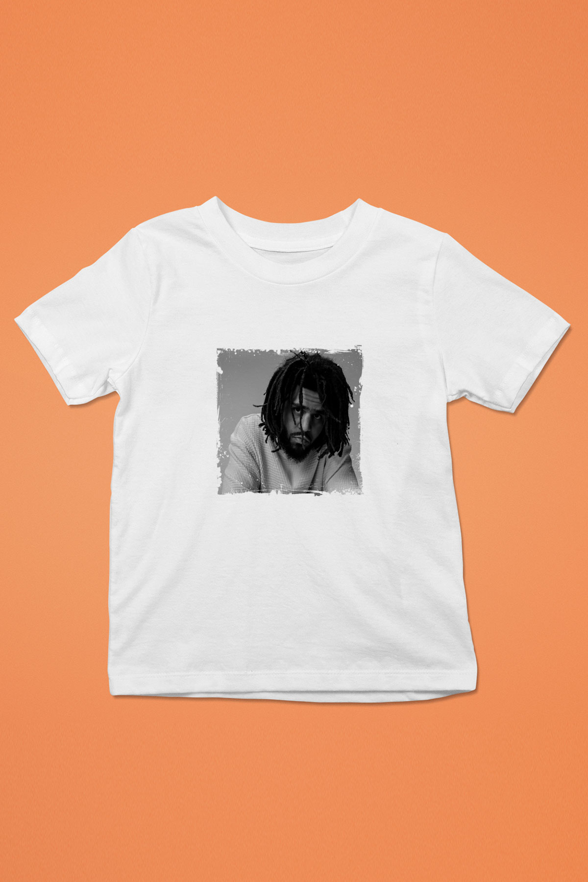 J. Cole Baskılı Unisex Beyaz Çocuk Tişört