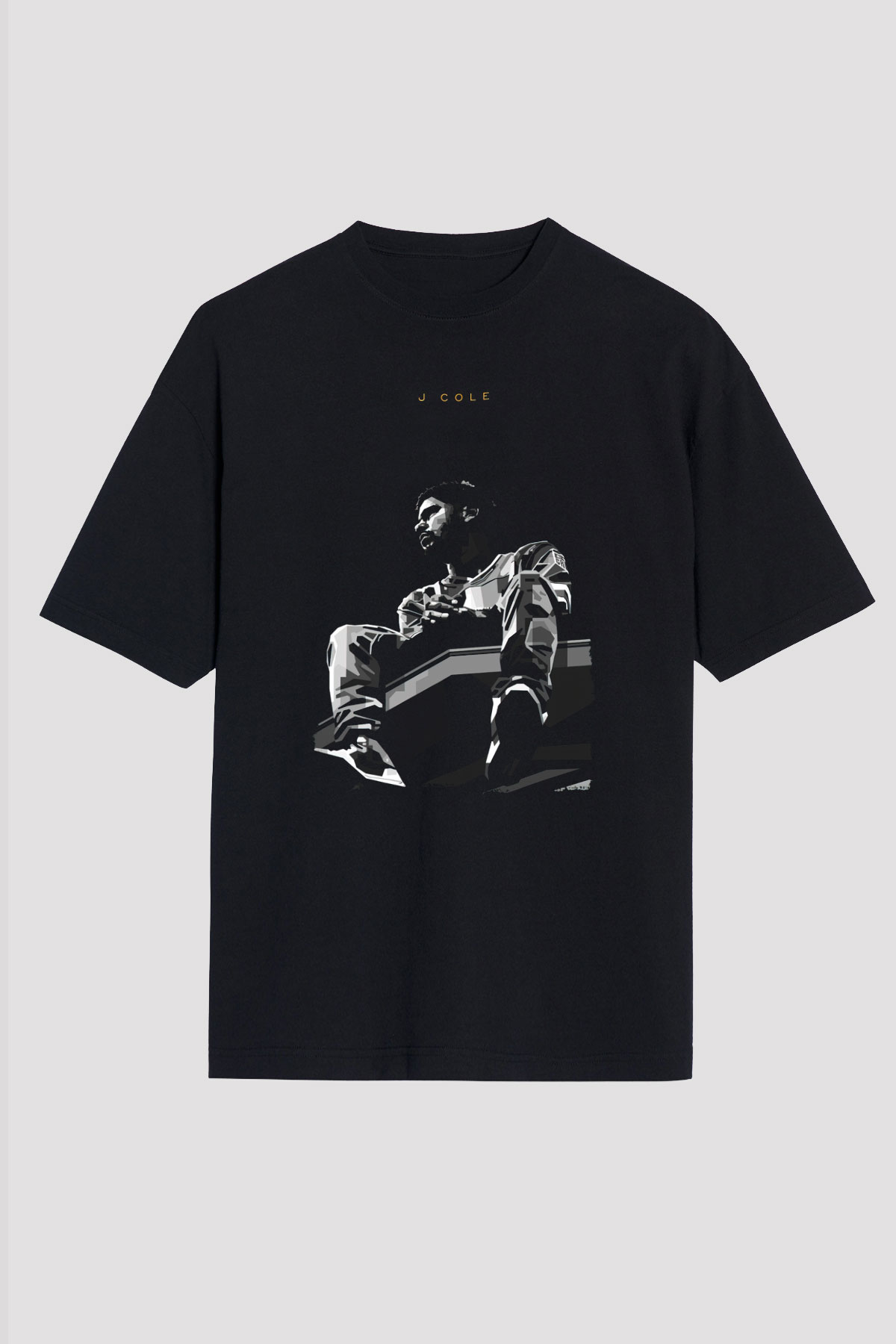 J. Cole Siyah Oversize Tişört Oversize T-shirt - TişörtFabrikası