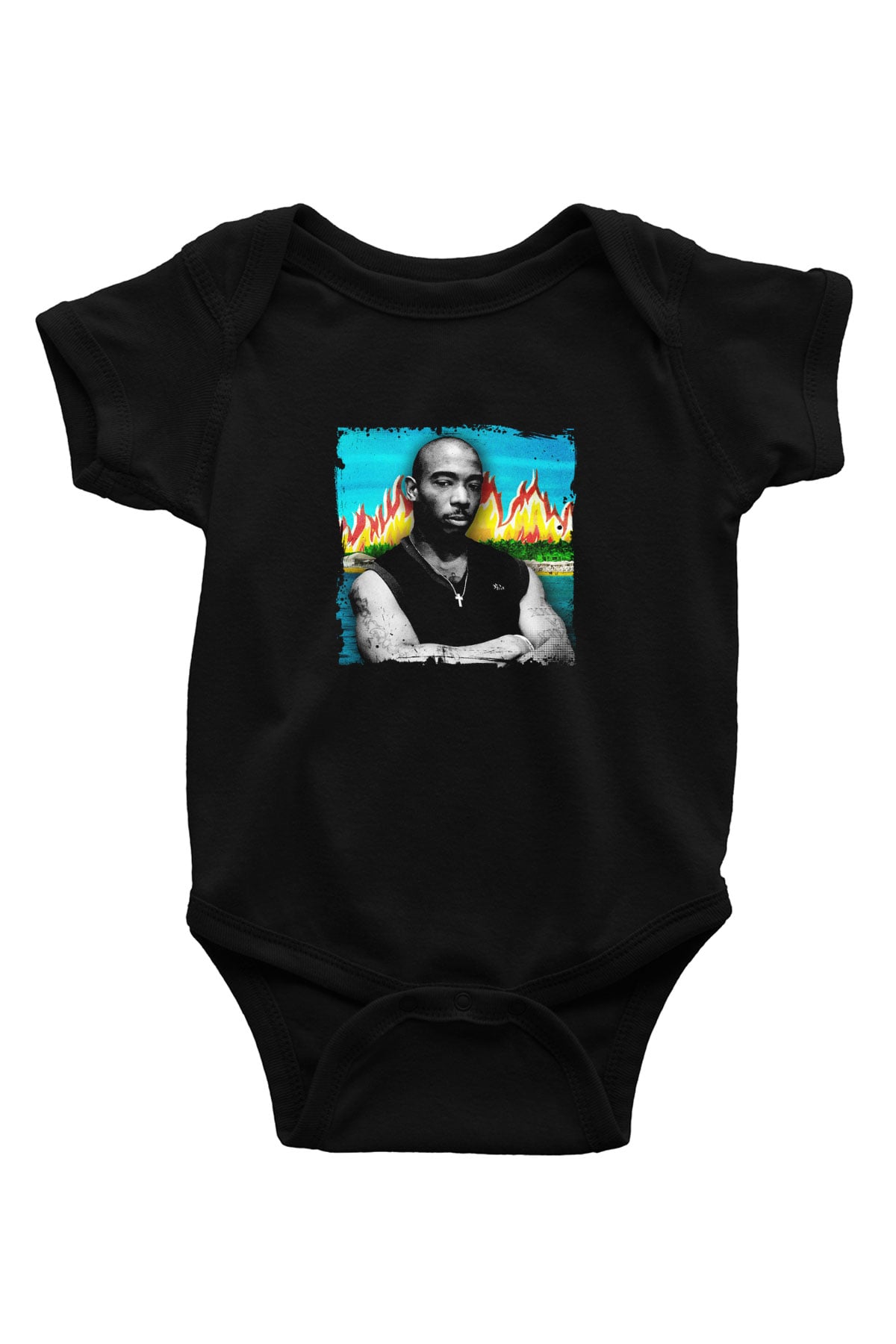 Ja Rule Baskılı Unisex Siyah Bebek Body - Zıbın