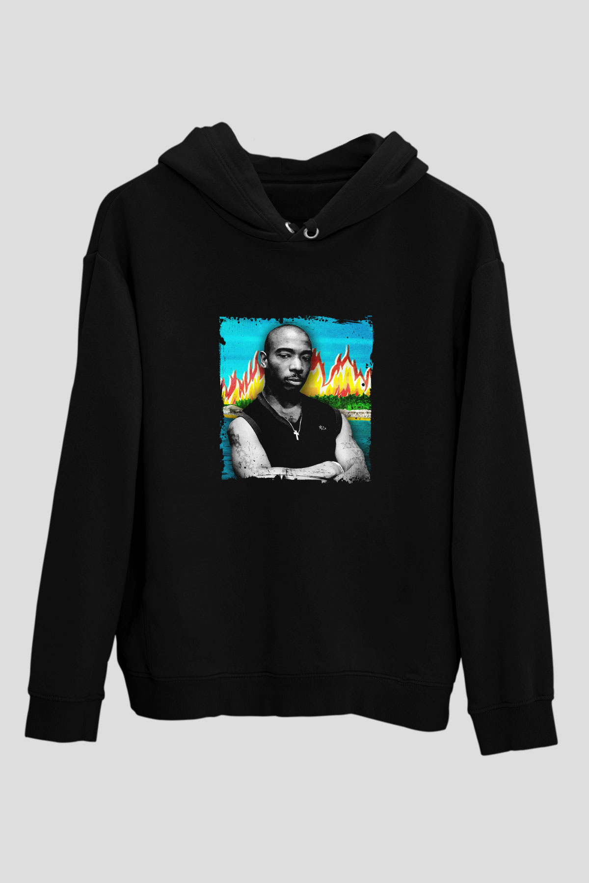 Ja Rule Baskılı Unisex Siyah Hoodie