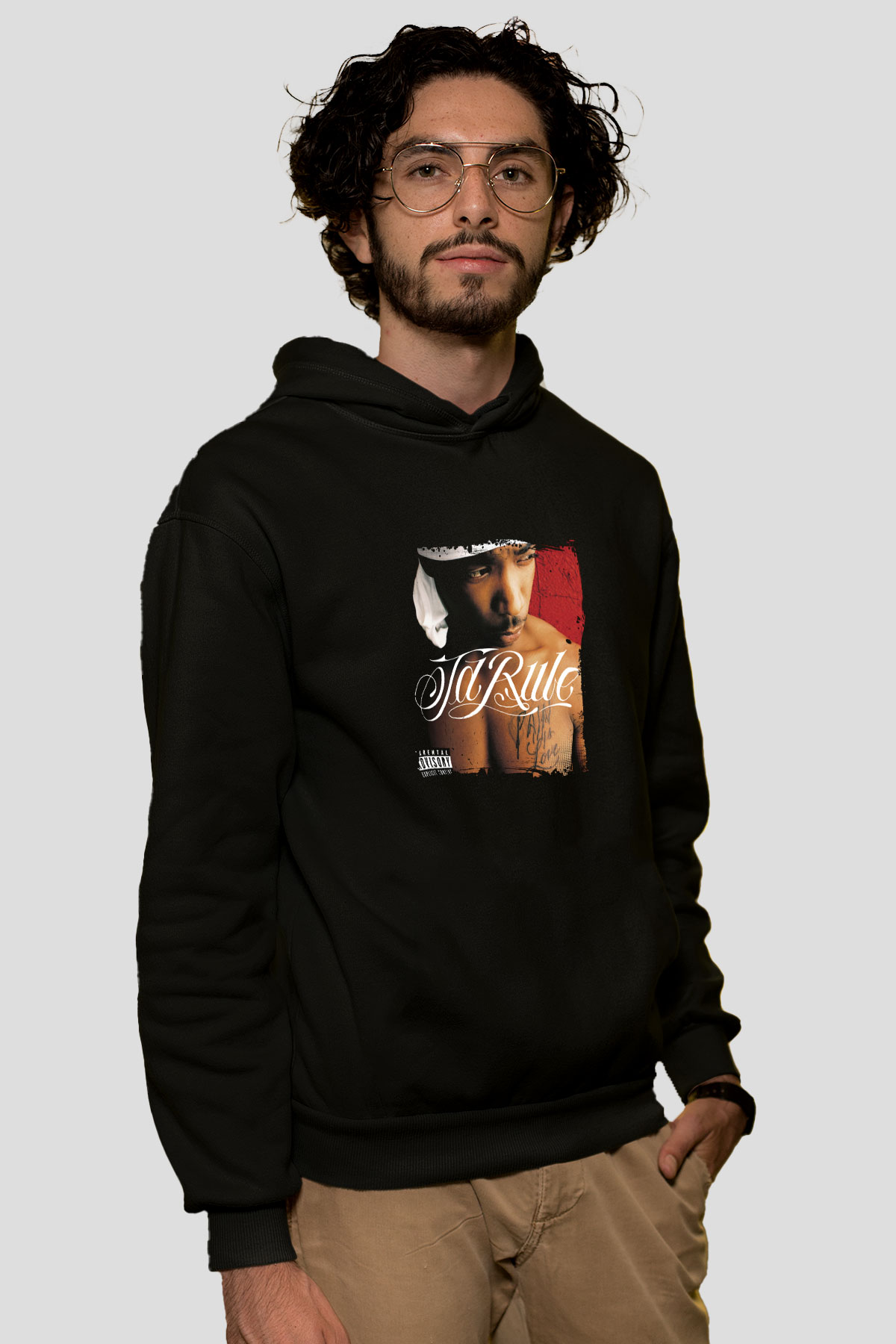 Ja Rule Baskılı Unisex Siyah Hoodie