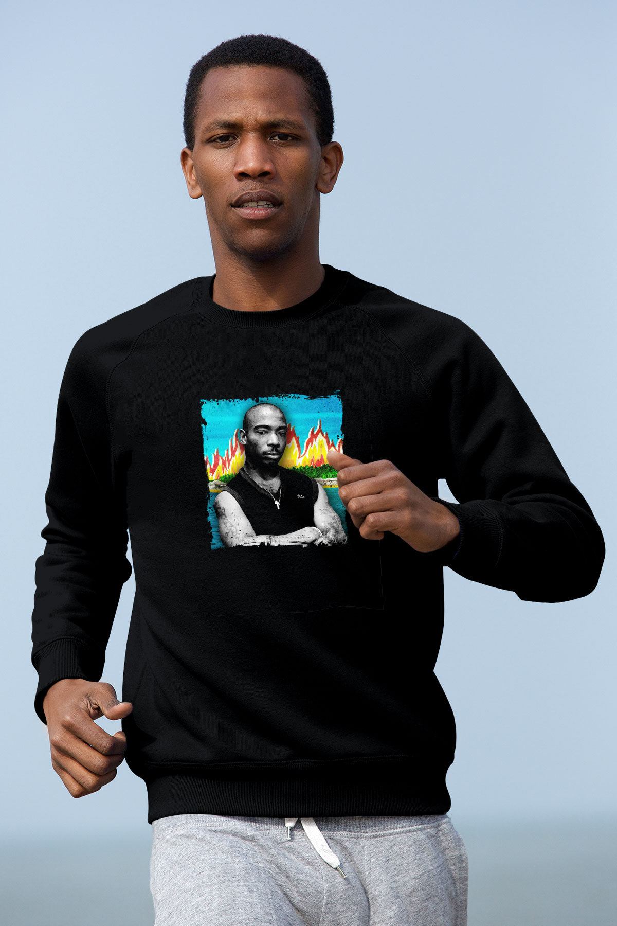 Ja Rule Baskılı Unisex Siyah Sweatshirt