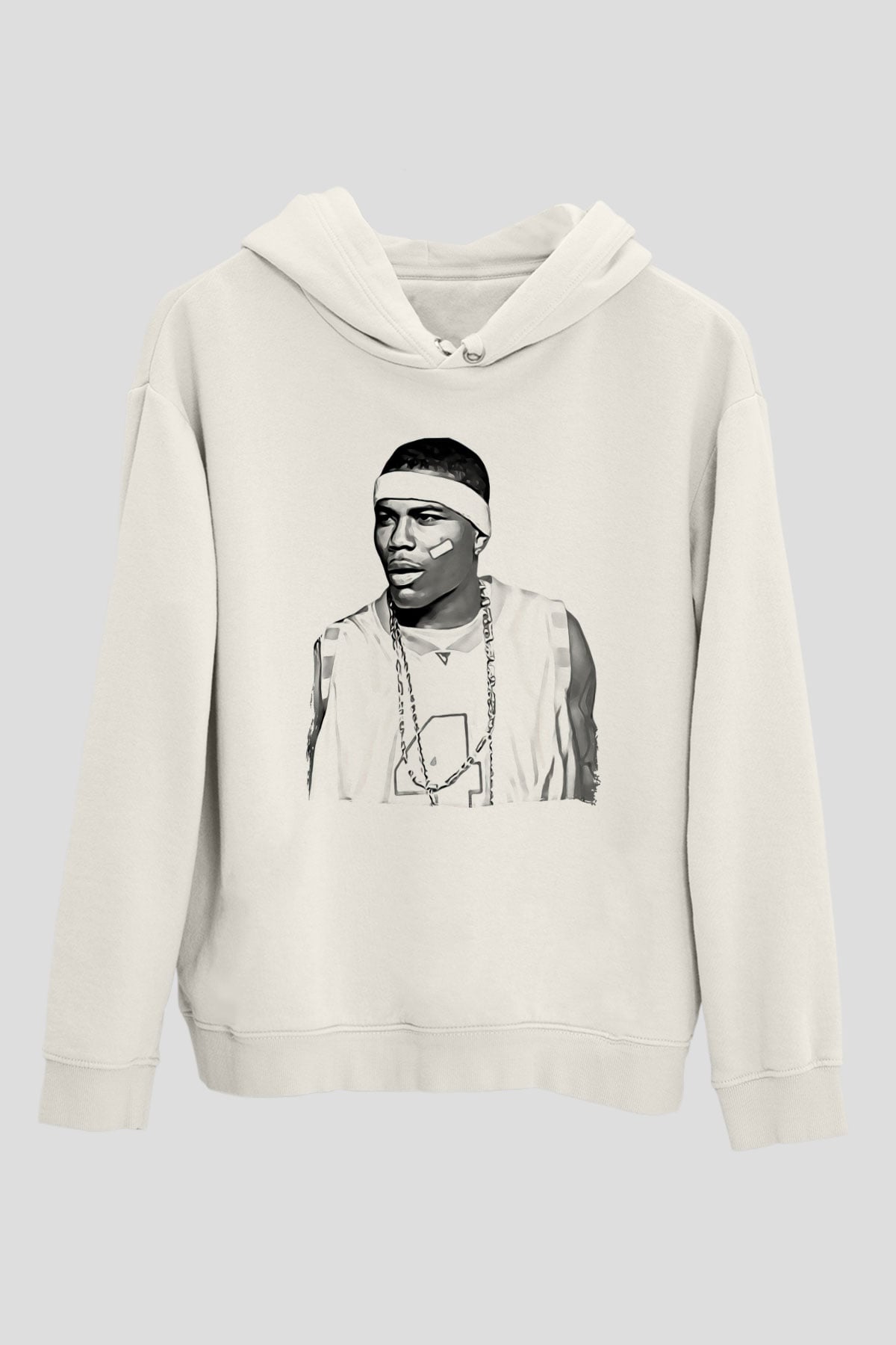 Ja Rule Beyaz Unisex Kapüşonlu Sweatshirt