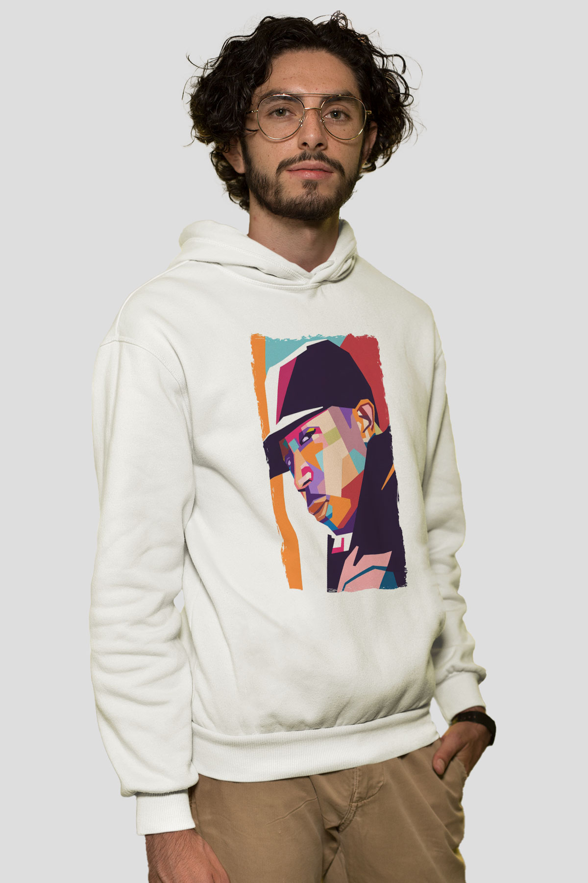 Ja Rule Beyaz Unisex Kapüşonlu Sweatshirt