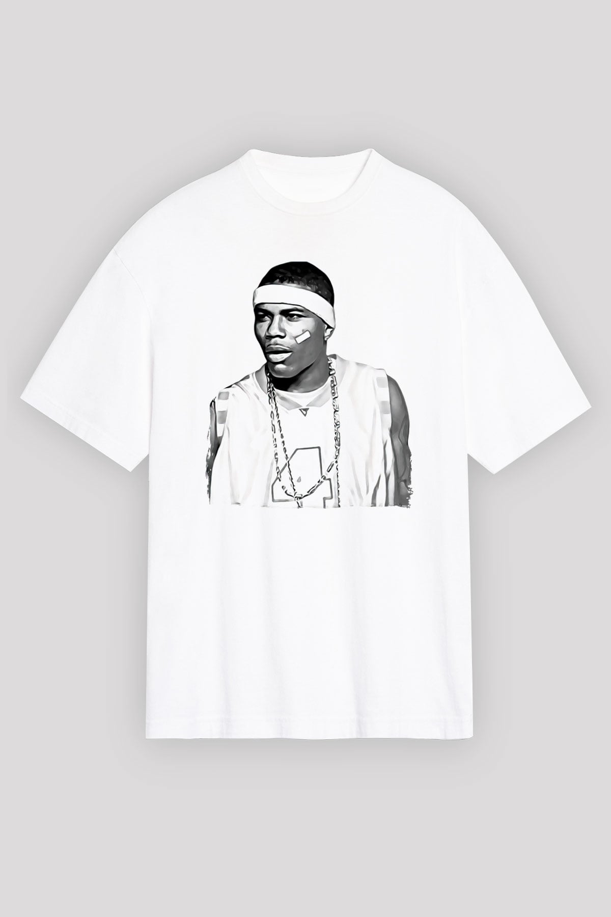 Ja Rule Beyaz Oversize Tişört Oversize T-shirt - TişörtFabrikası