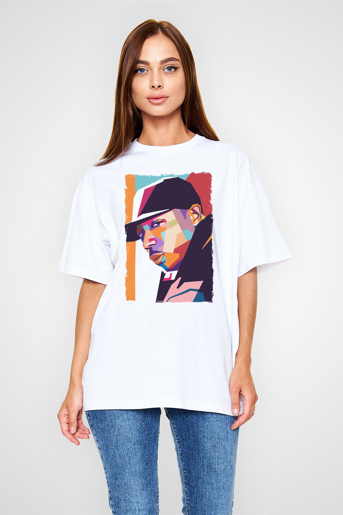Ja Rule Beyaz Oversize Tişört Oversize T-shirt - TişörtFabrikası