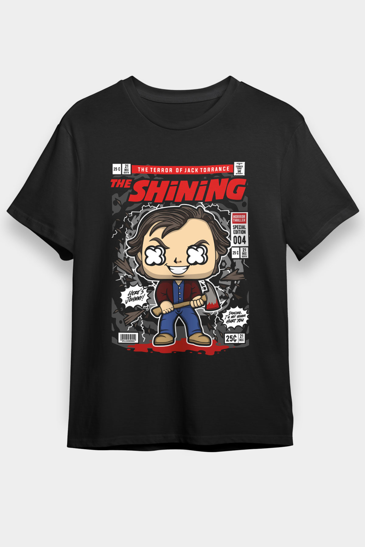 Jack Torrance Baskılı Unisex Siyah Tişört