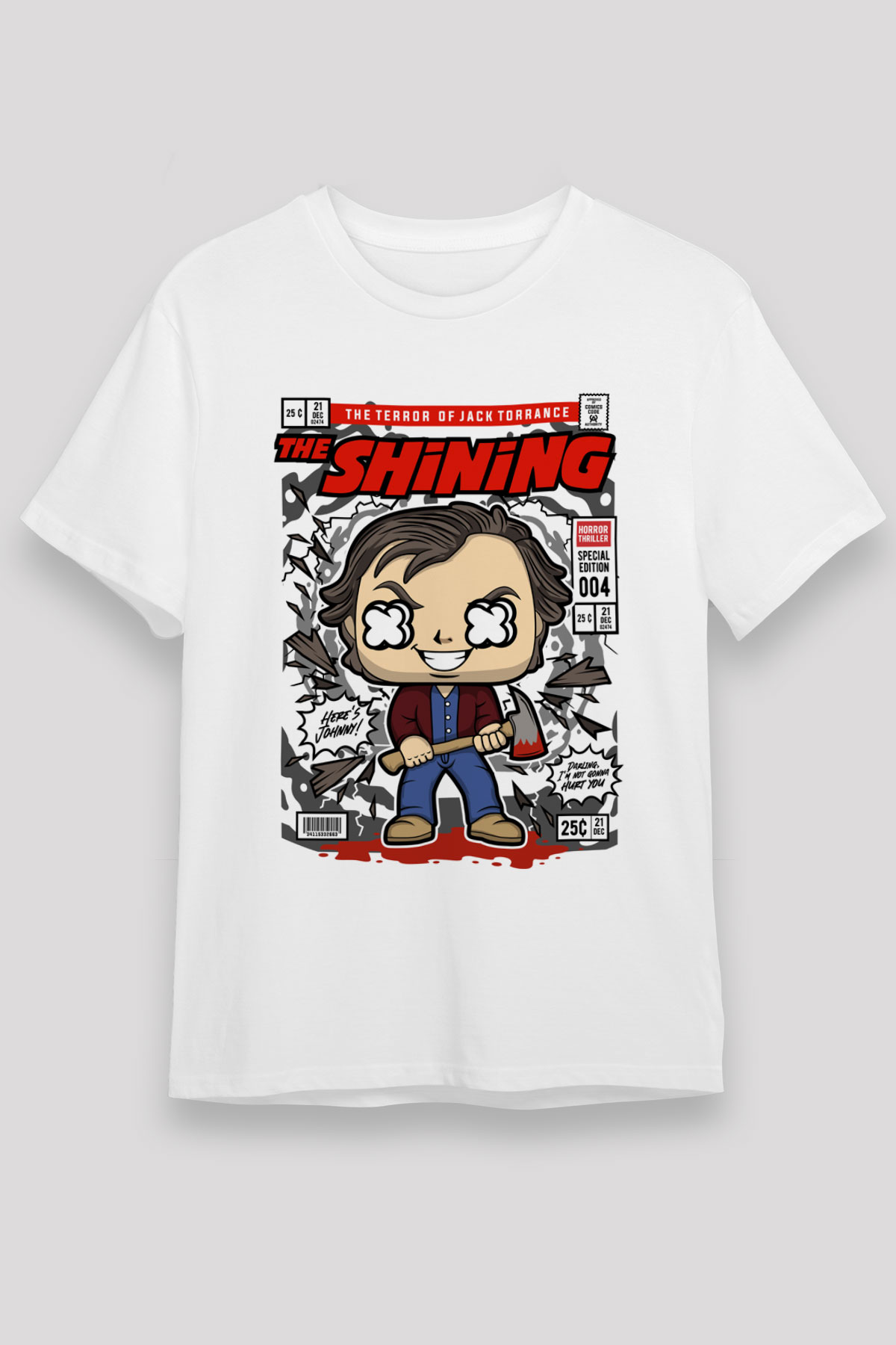Jack Torrance The Shining Baskılı Unisex Beyaz Tişört