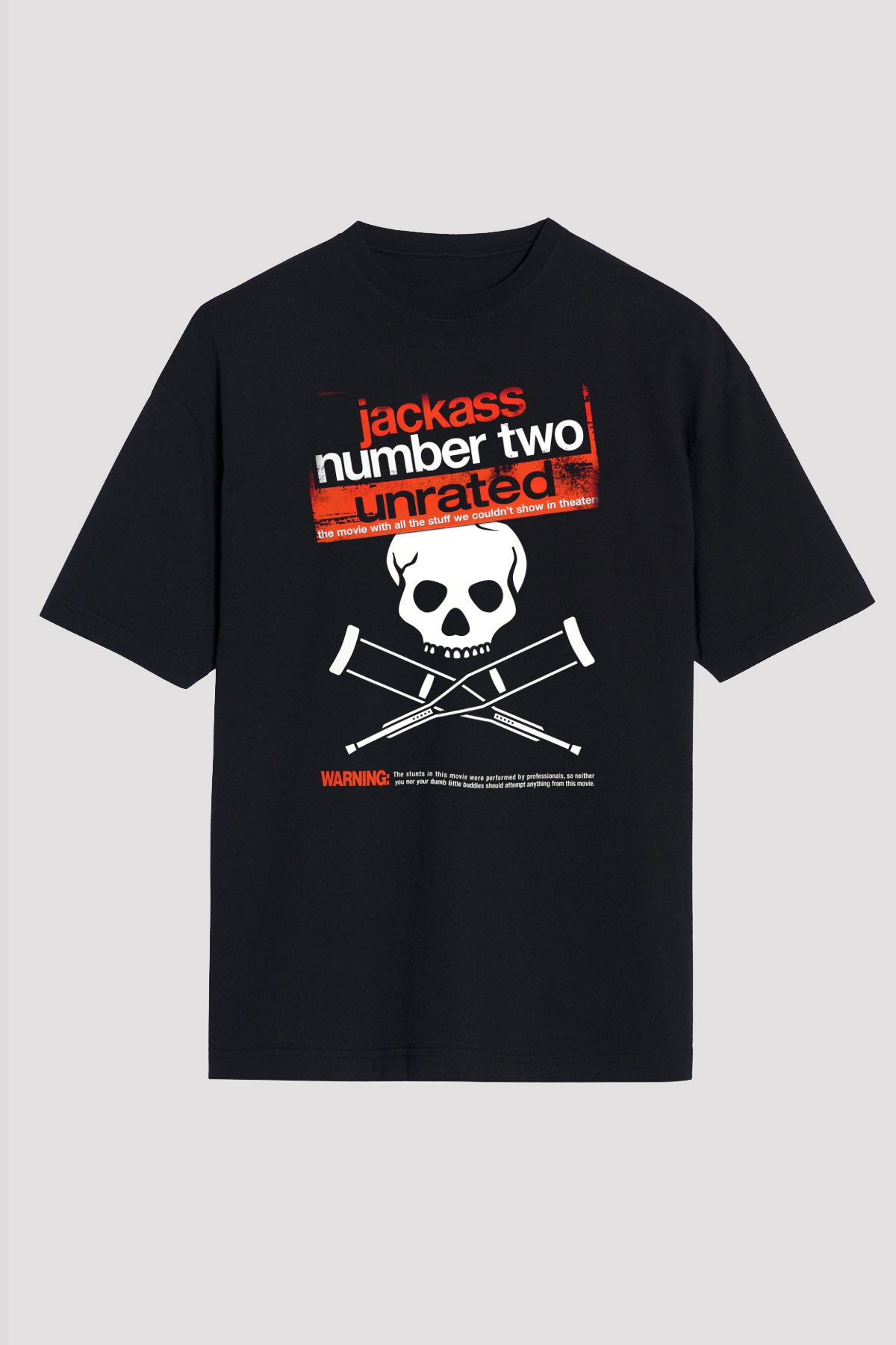 Jackass Siyah Oversize Tişört Oversize T-shirt