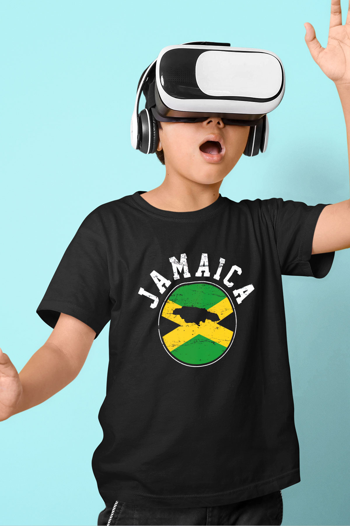 Jamaika Siyah Unisex Çocuk Tişört