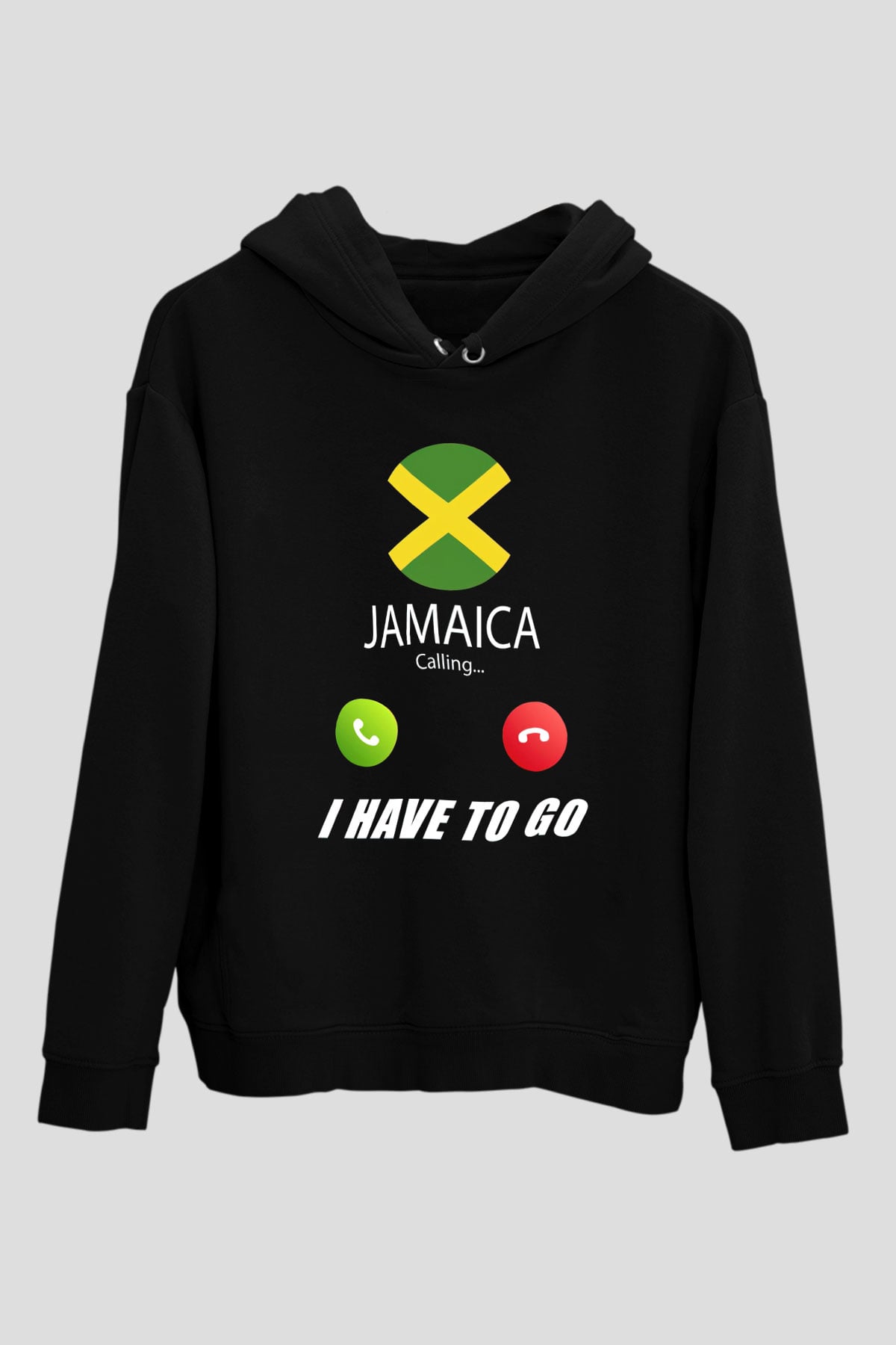 Jamaika Siyah Unisex Hoodie