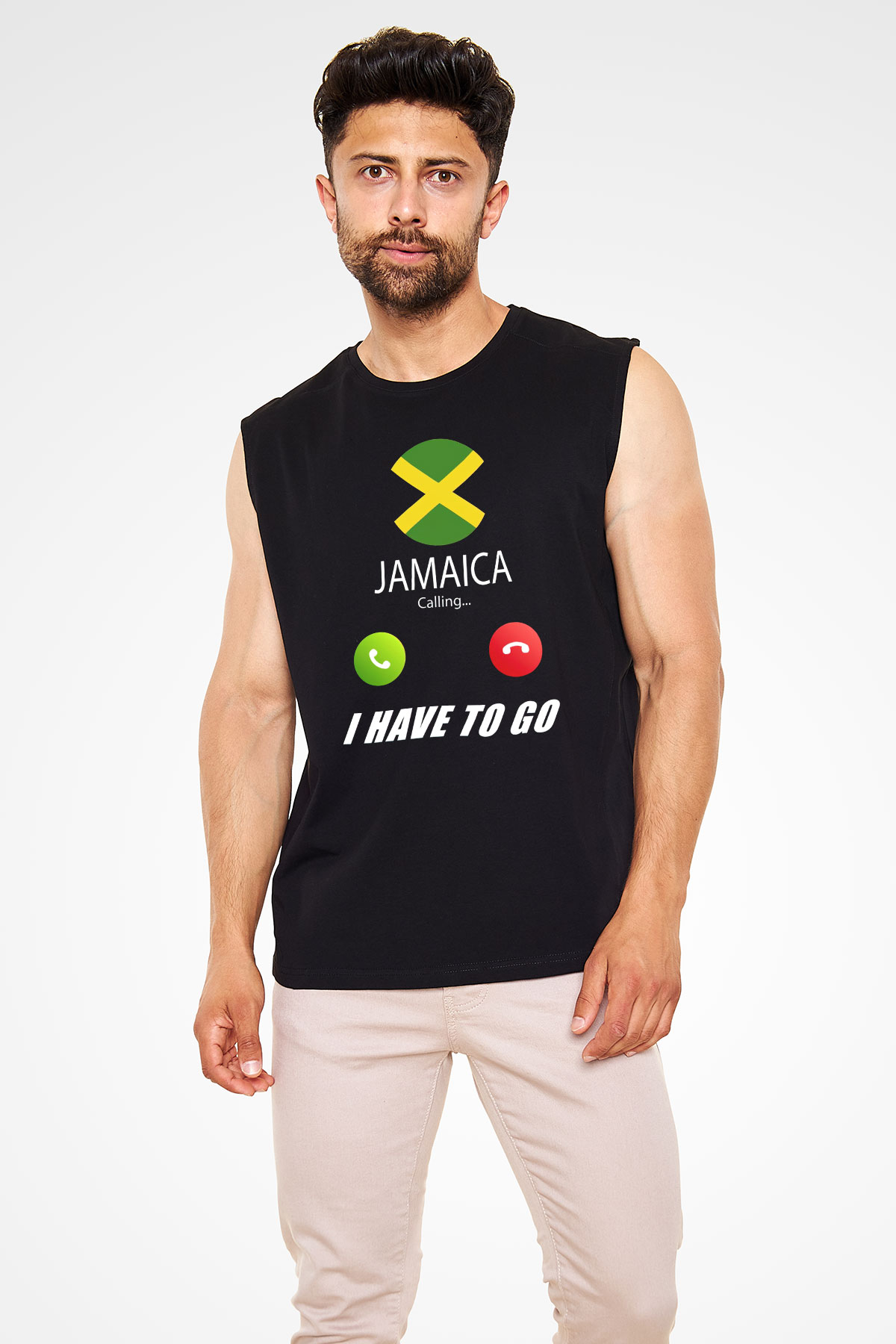 Jamaika Siyah Unisex Kolsuz Tişört