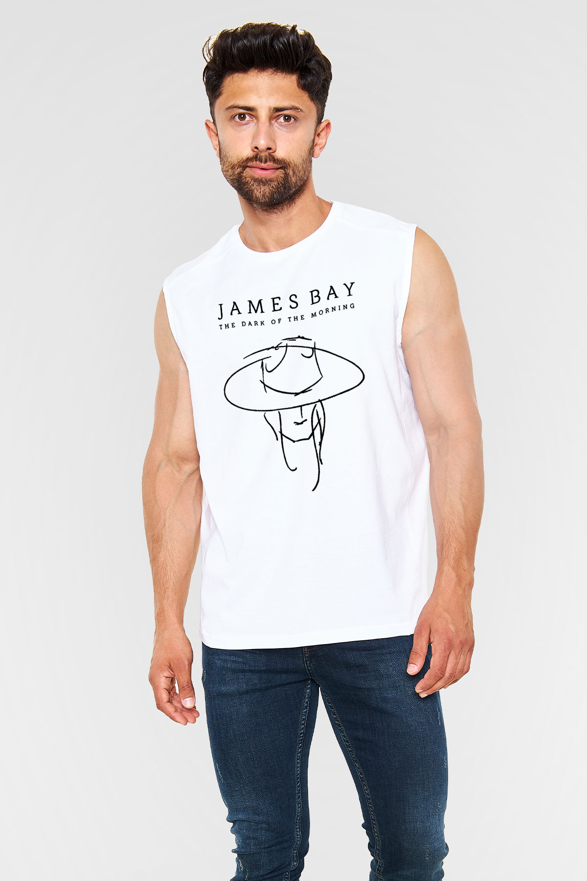 James Bay Beyaz Unisex Kolsuz Tişört