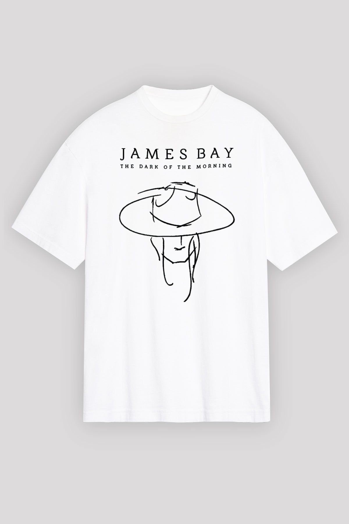 James Bay Beyaz Unisex Oversize Tişört T-Shirt