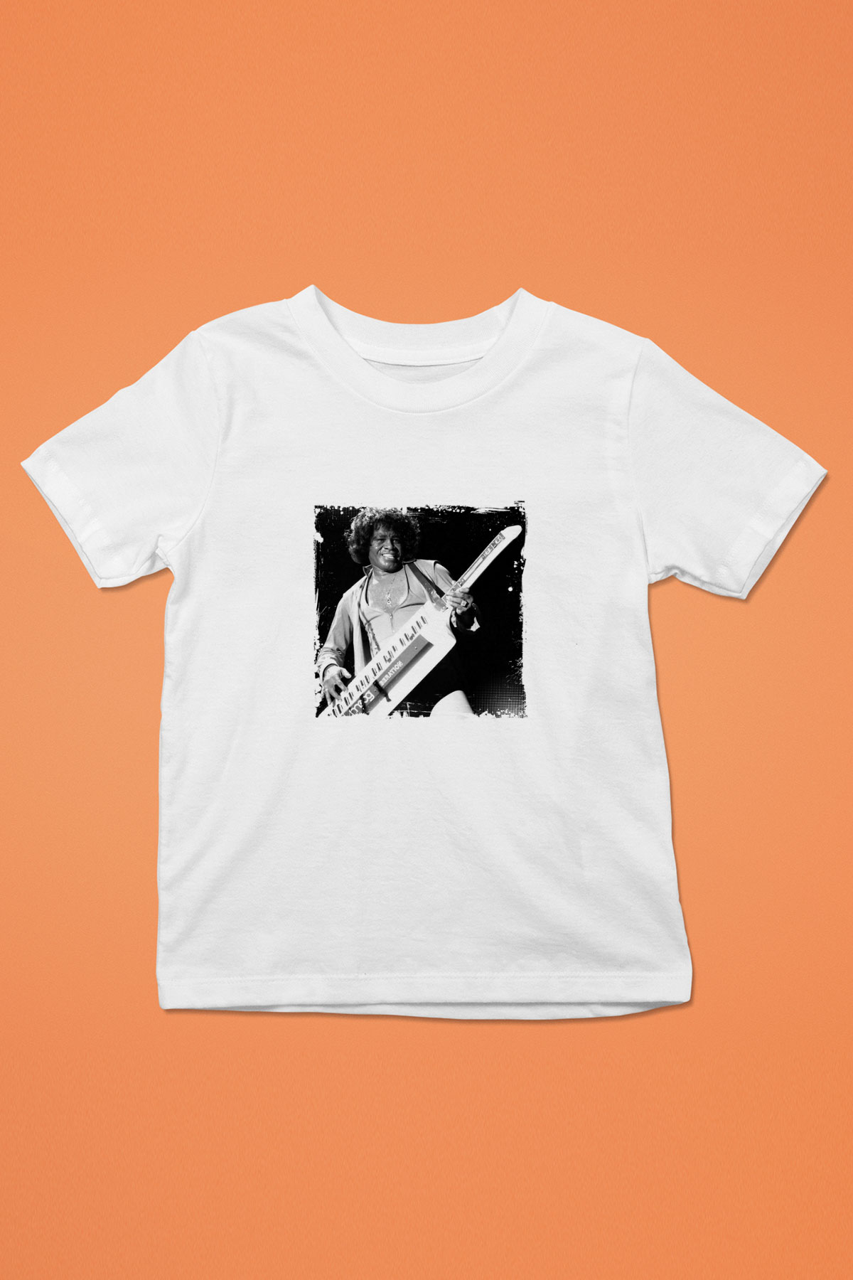 James Brown Baskılı Unisex Beyaz Çocuk Tişört