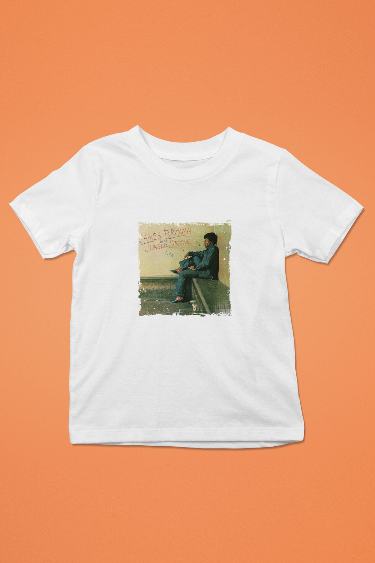 James Brown Baskılı Unisex Beyaz Çocuk Tişört