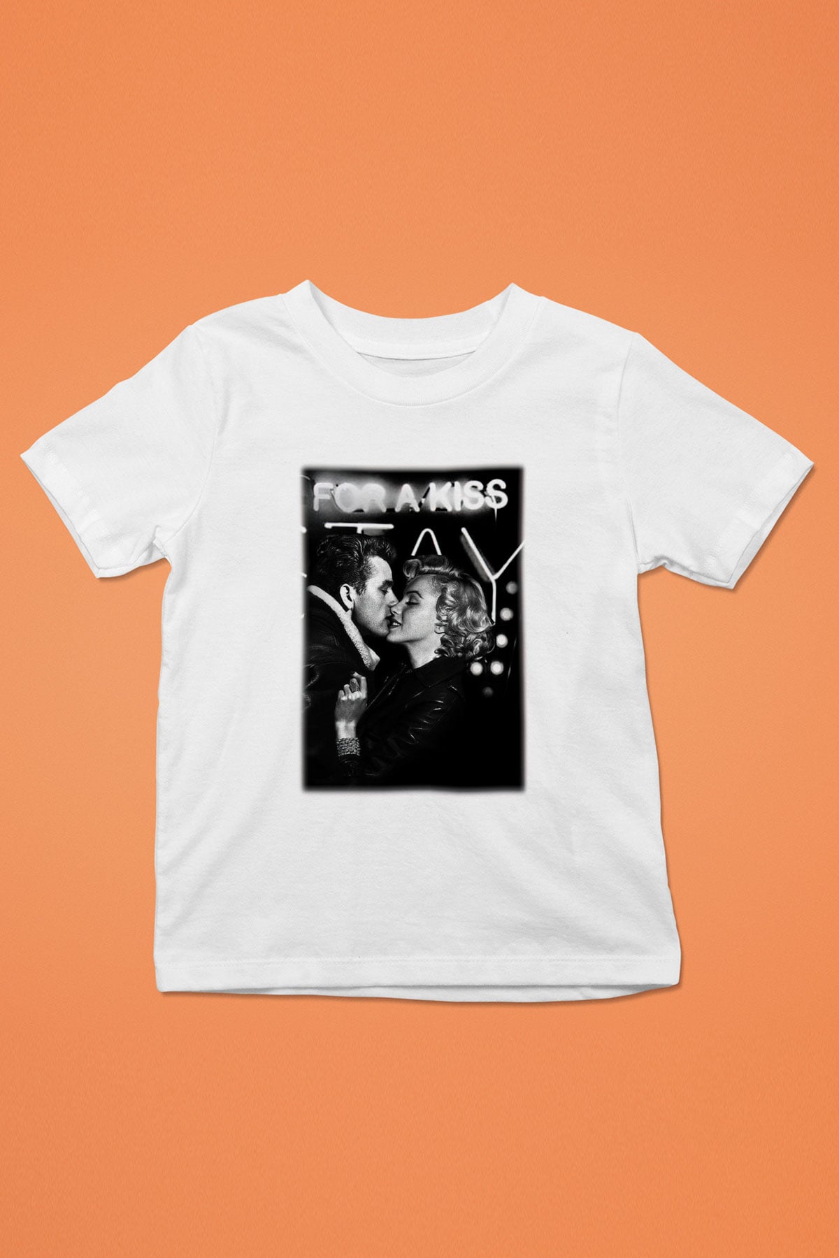 James Dean Baskılı Beyaz Unisex Çocuk Tişört