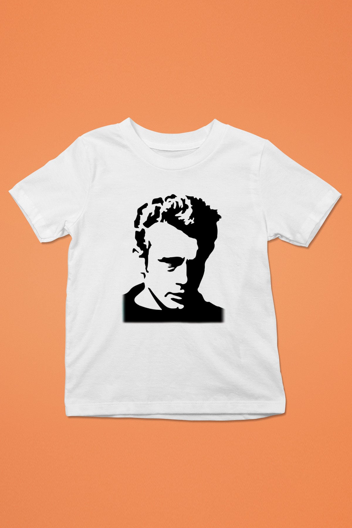 James Dean Baskılı Beyaz Unisex Çocuk Tişört