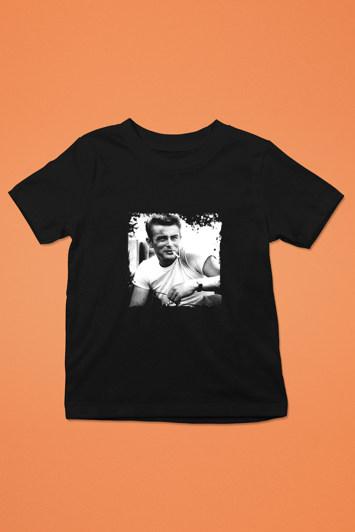 James Dean Baskılı Unisex Siyah Çocuk Tişört