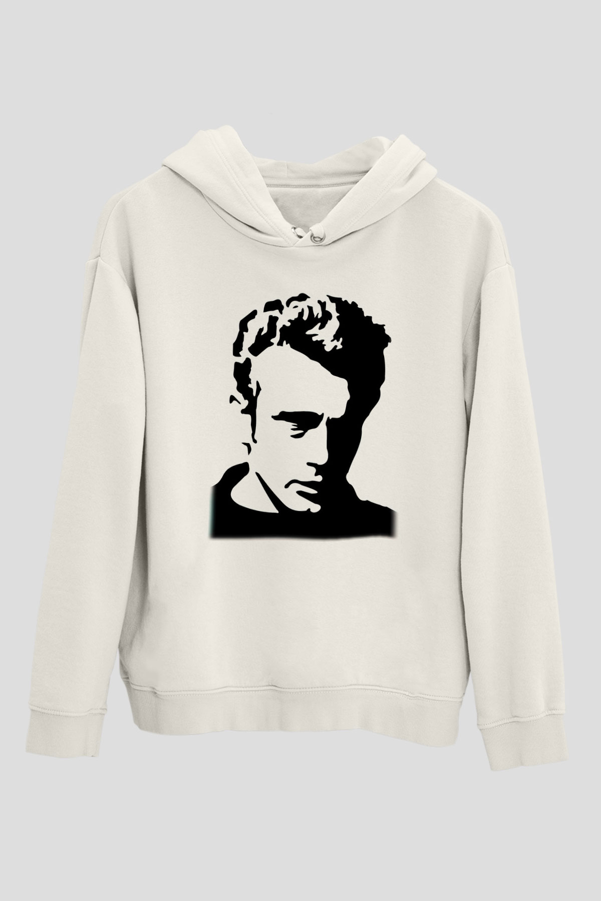 James Dean Beyaz Unisex Kapşonlu Sweatshirt