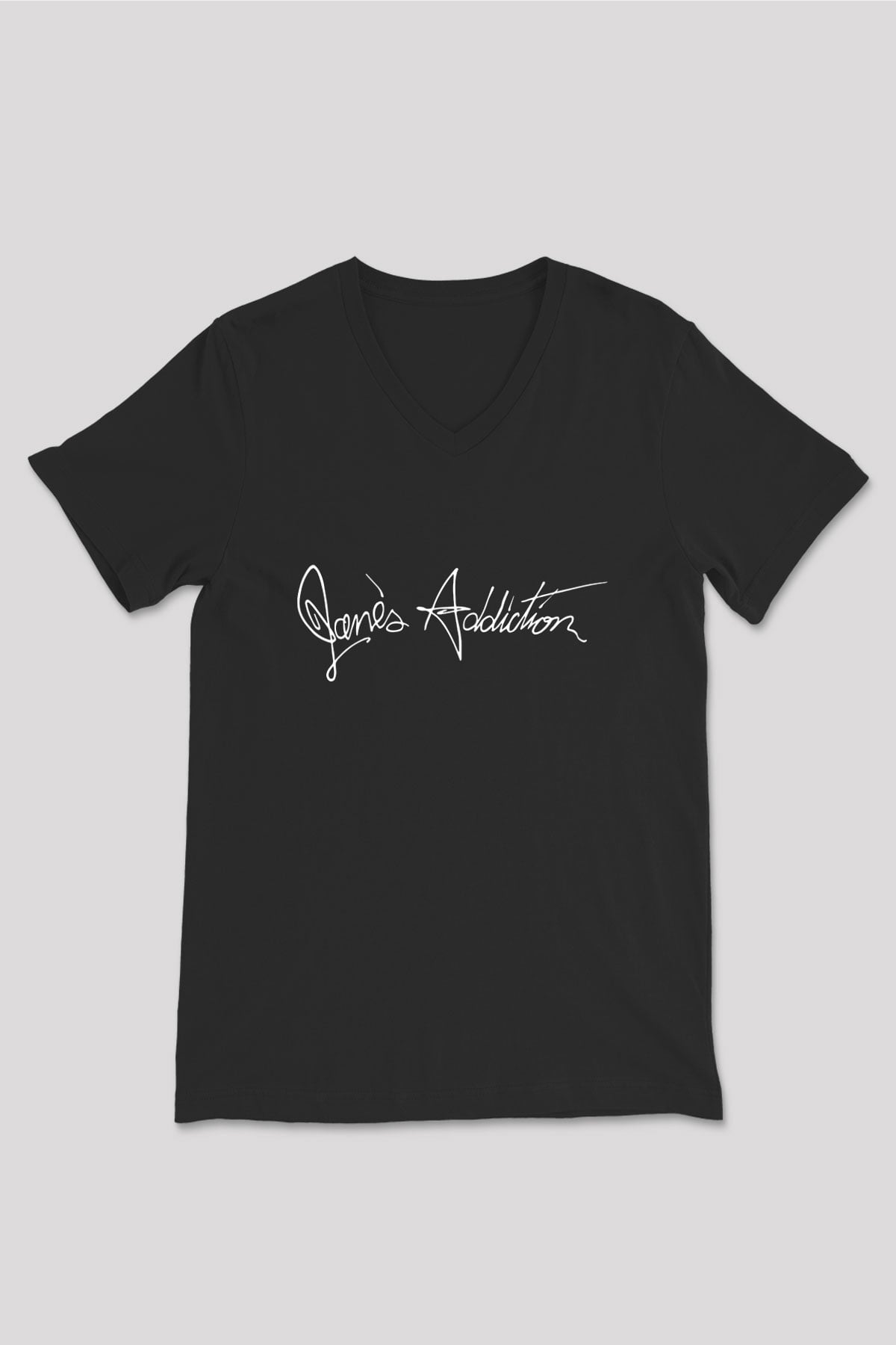 Janes Addiction Siyah Unisex V Yaka Tişört T-Shirt