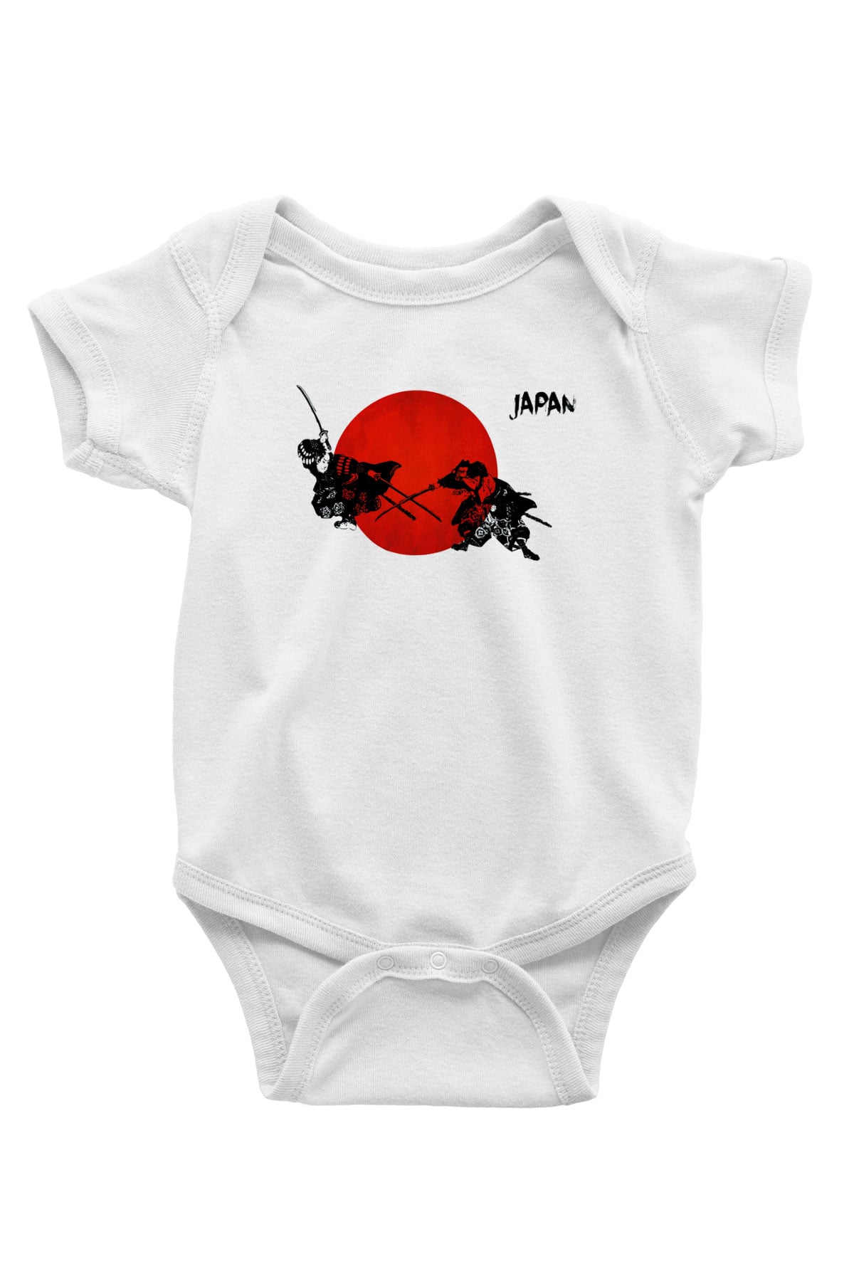 Japonya Baskılı Beyaz Unisex Bebek Body - Zıbın