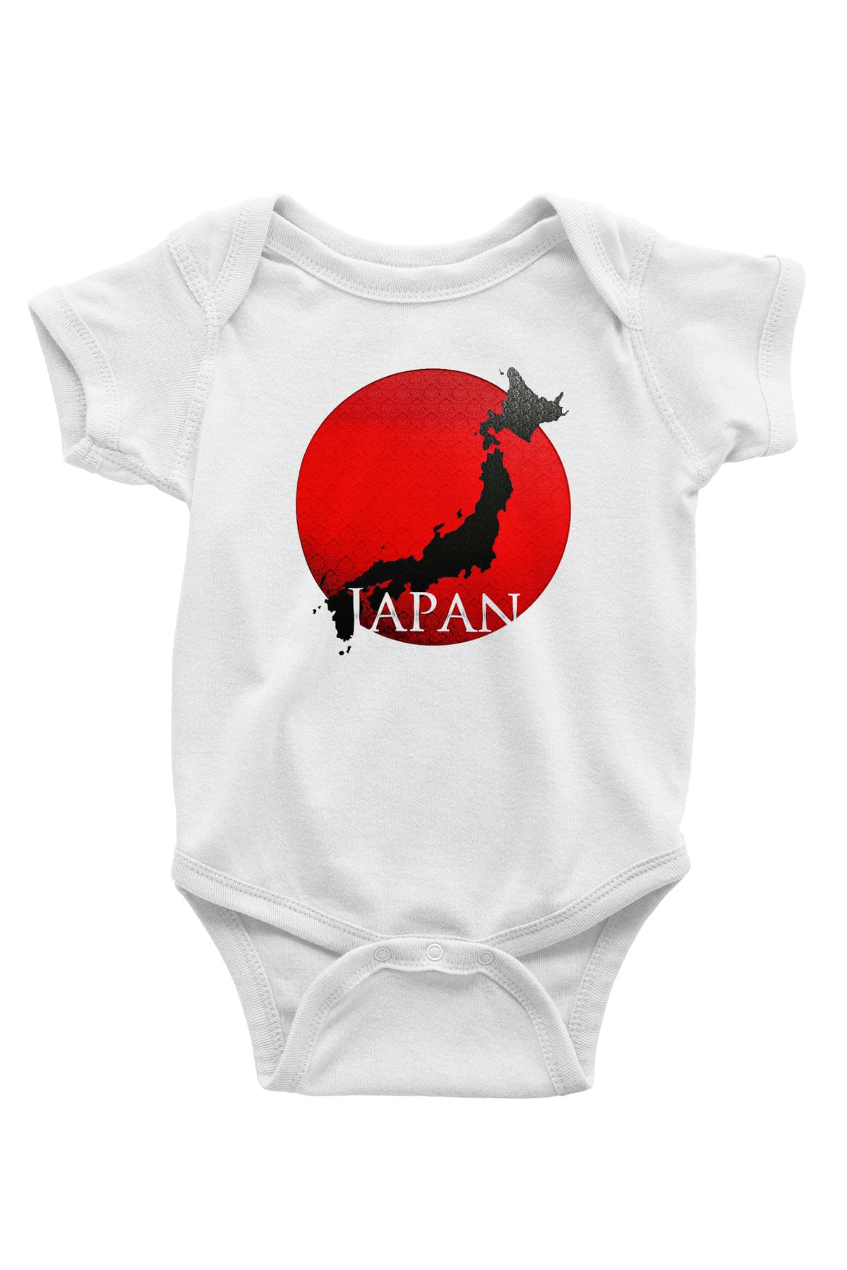 Japonya Baskılı Beyaz Unisex Bebek Body - Zıbın