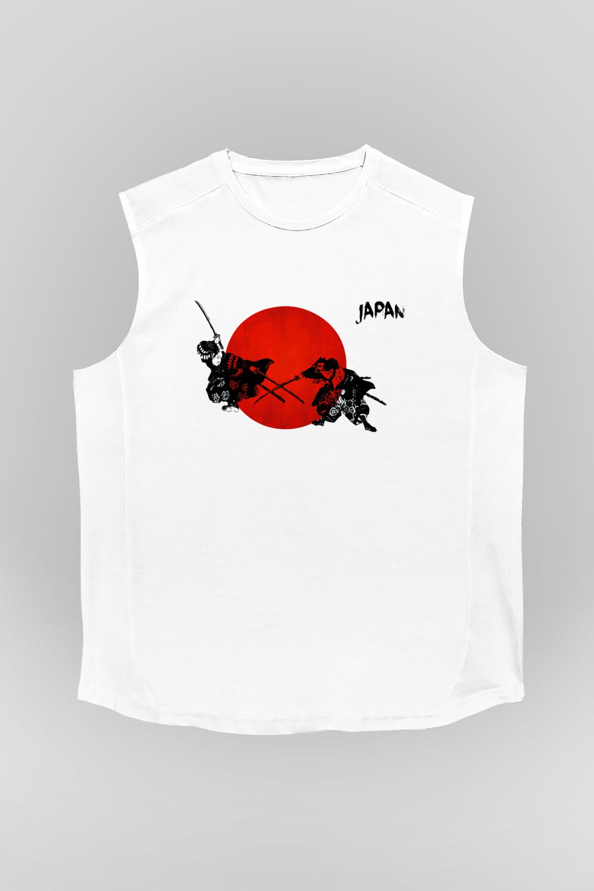 Japonya Beyaz Unisex Kolsuz Tişört