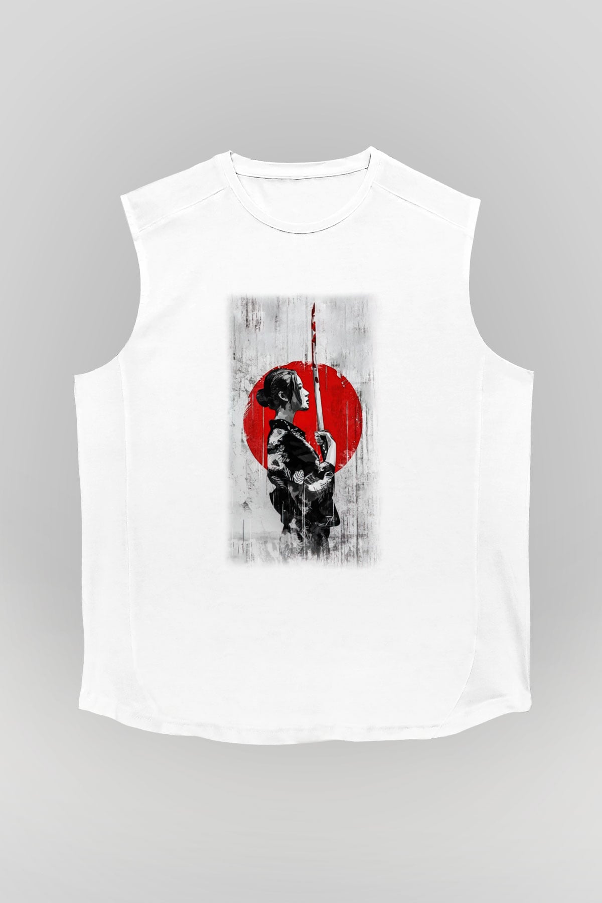 Japonya Beyaz Unisex Kolsuz Tişört