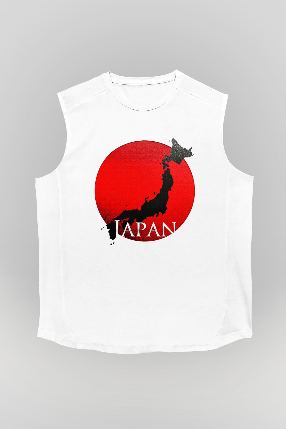 Japonya Beyaz Unisex Kolsuz Tişört