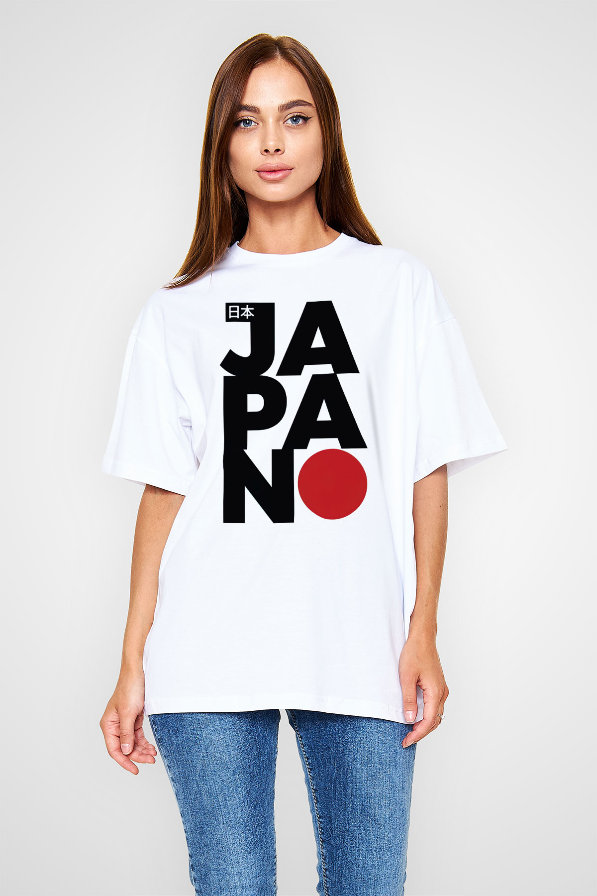 Japonya Beyaz Oversize Tişört Oversize T-shirt - TişörtFabrikası